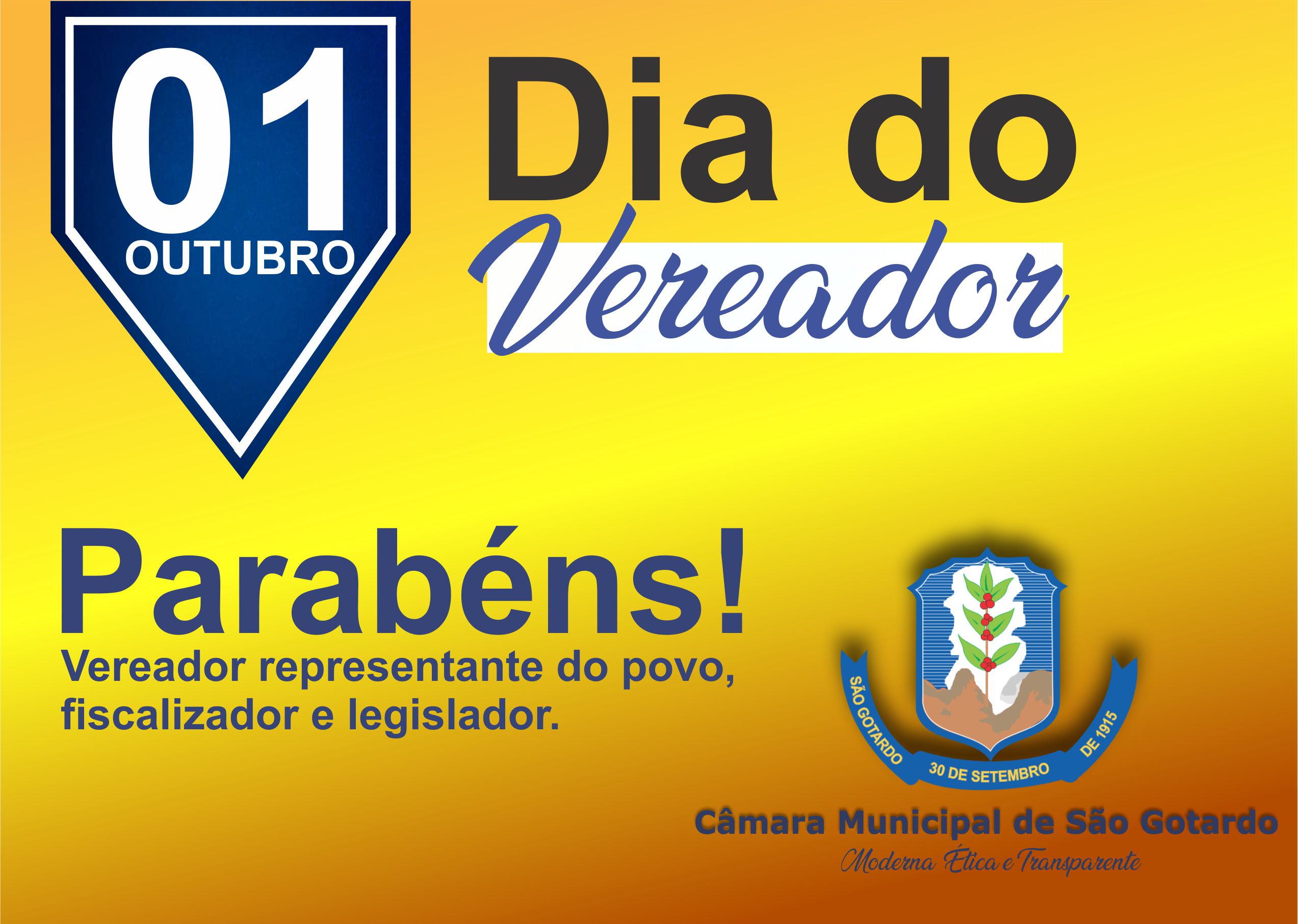 1° DE OUTUBRO DIA DO VEREADOR