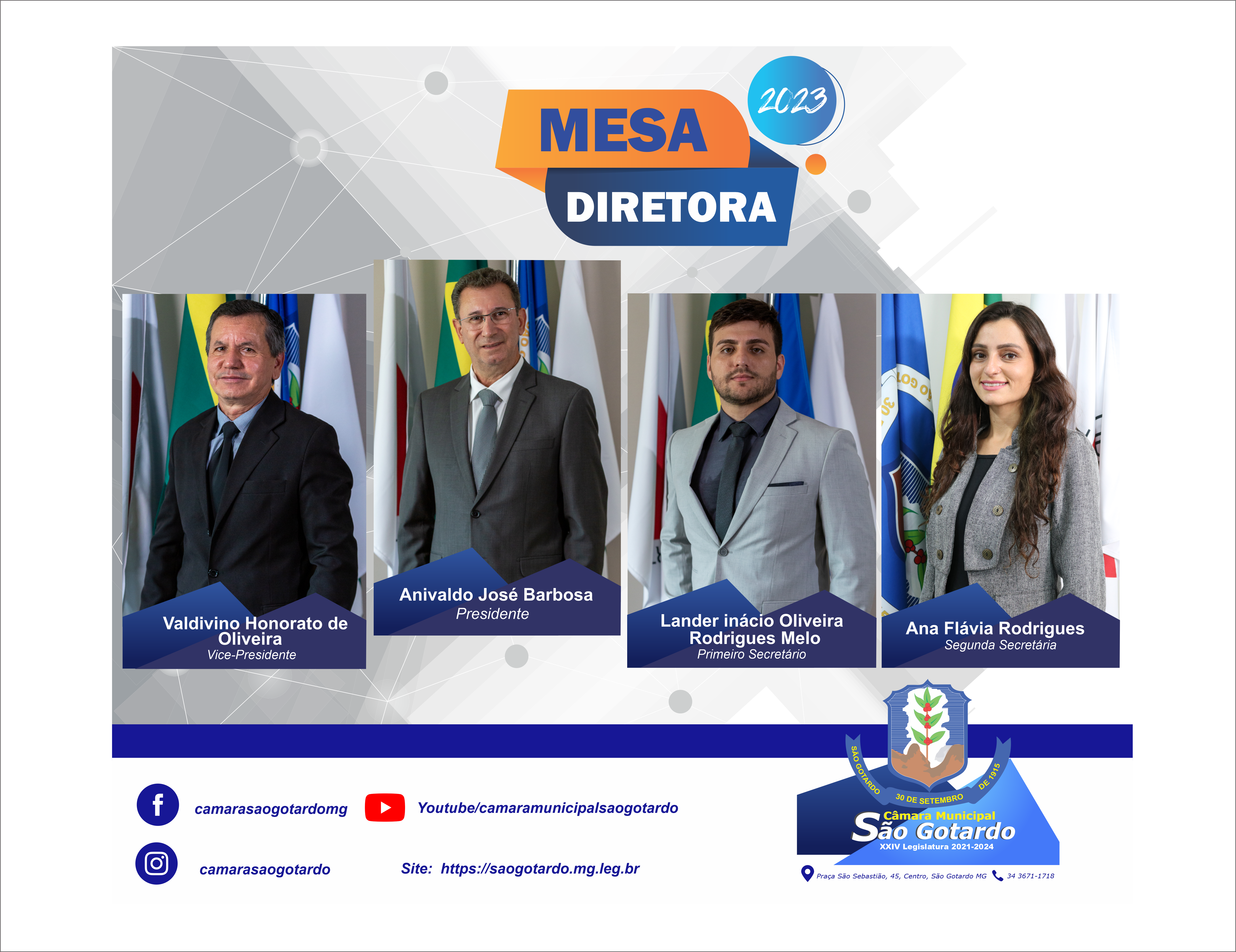 CÂMARA MUNICIPAL DE SÃO GOTARDO ELEGE MESA DIRETORA PARA O EXERCÍCIO 2023